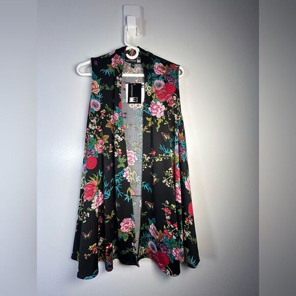Sweaters - Antthony Floral Black Cardigan /Kimono